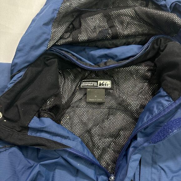 REI Hooded Waterproof Shell Jacket Blue Women’s Medium - Picture 2 of 7